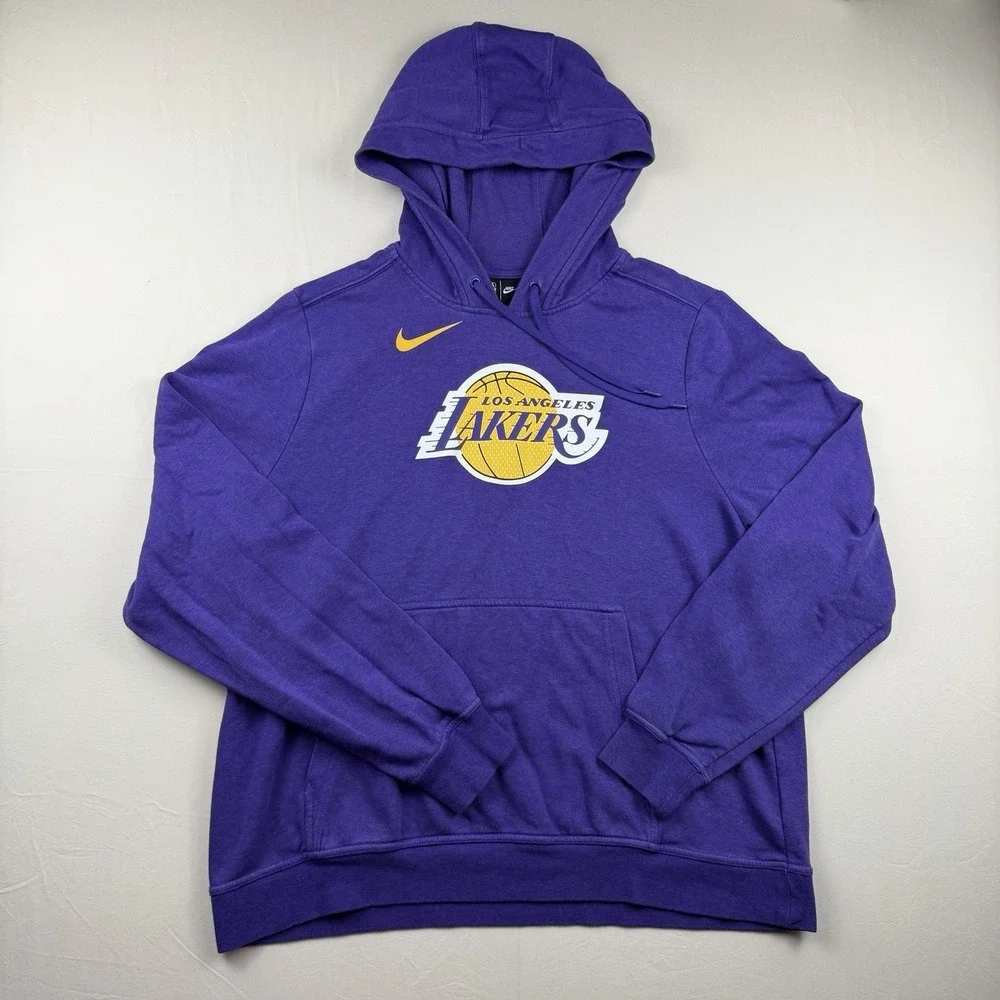 Nike Los Angeles Lakers Hoodie Sweatshirt‎ Youth XL NBA Basketball Purple Lebron